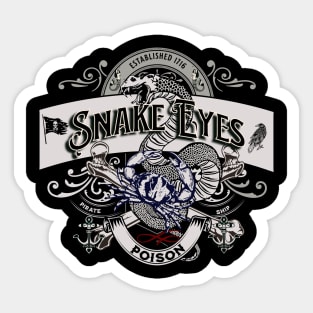 Snake Eyes Silver Sticker